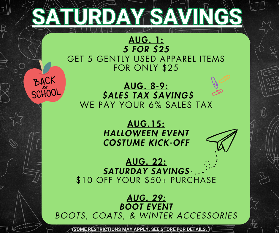 Saturday Savings